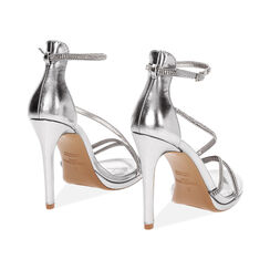 Sandale à talons femme argentée pour soirée, Primadonna, 252133421LPARGE036, 004 preview