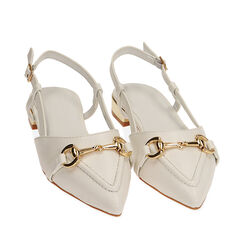 Ballerine slingback bianche, Primadonna, 214974161EPBIAN038, 002a