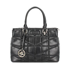 Borsa a mano nera trapuntata, Primadonna, 24D908328EPNEROUNI, 001a