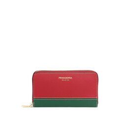 Portafoglio bordeaux bicolor, 245700504EPBORDUNI, 001a