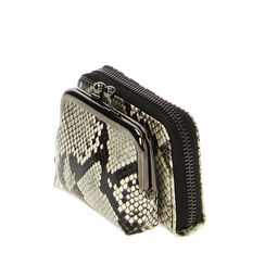 Portamonete nero/bianco stampa pitone, Primadonna, 225102251PTNEBIUNI, 002a