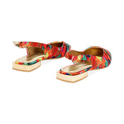 Ballerine slingback donna multicolor in raso, Primadonna, 254946666RSMUAR035, 004 preview