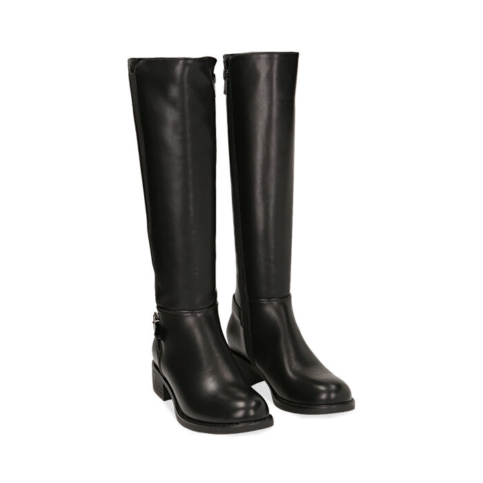 Botas de mujer negras, tacón 4 cm | Primadonna Collection