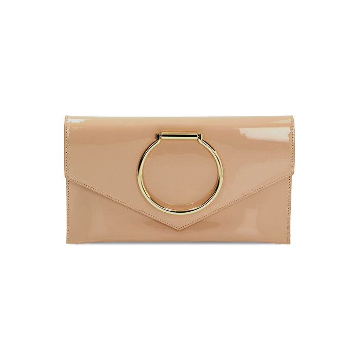 Pochette donna nude in vernice Primadonna Collection
