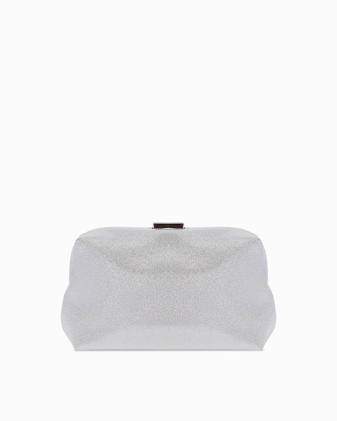 Pochette argento con tracolla removibile