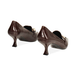 Mocassini lucidi testa di moro con tacco 5,8 cm, Primadonna, 264934907EUMORO035, 004 preview