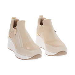 Slip-on beige con tac&oacute;n 7 cm, Zapatos, 272850903TSBEIG035, 003 preview