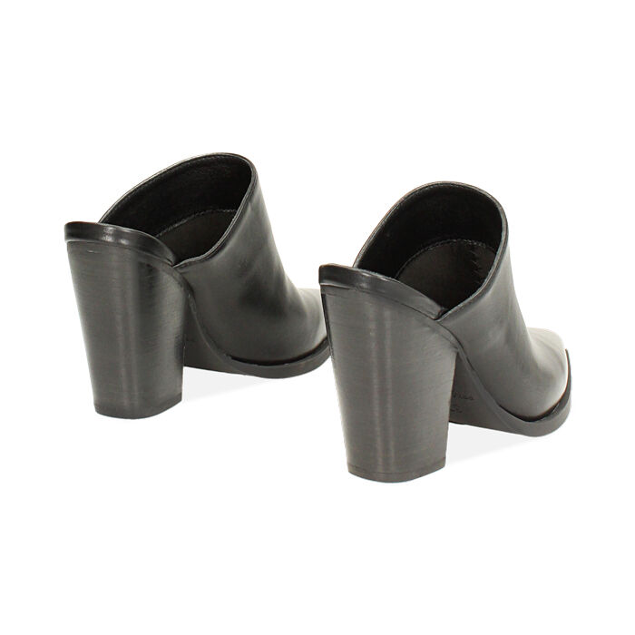 Sabot Tacco Quadrato Alto Sabot Con Tacco Largo Sabot Donna Neri