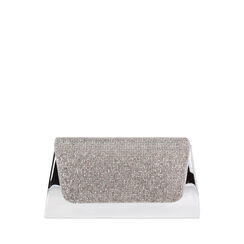 Pochette femme argent miroir avec pierres, Primadonna, 255102426SRARGEUNI, 001a