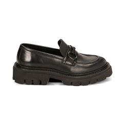 WOMEN SHOES MOCASSINS LEATHER NERO, Primadonna, 22S211306PENERO036, 001 preview