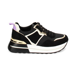 Zapatillas negras de microfibra, Primadonna, 242838310MFNERO035, 001 preview