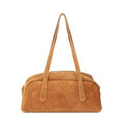 Borsa a mano di camoscio cognac, Primadonna, 270805595CMCOGNUNI, 003 preview