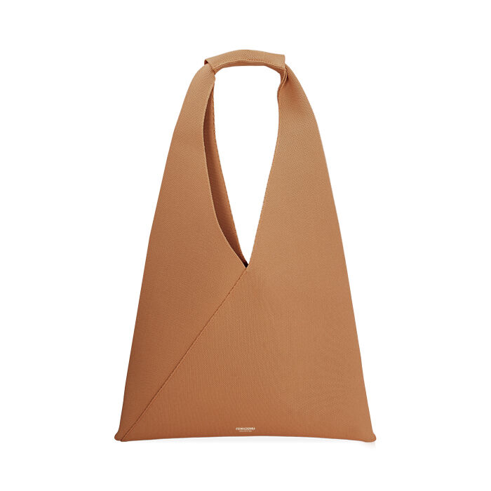 Borsa a spalla donna marrone in tessuto, Primadonna, 250510031TSMARRUNI