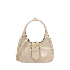 Mini bolsa color crema de naplack, Primadonna, 245125126NPPANNUNI, 001a