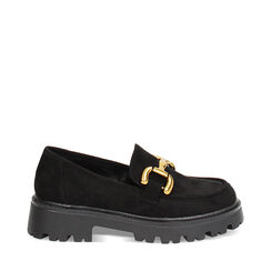 Mocassino nero in microfibra, Primadonna, 244954311MFNERO037, 001a