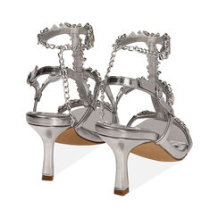 Sandali gioiello argento, tacco 7 cm  , SPECIAL SALES, 194904530LMARGE037, 004 preview