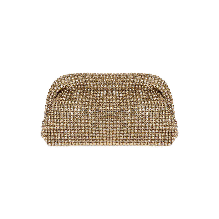 Mini bag donna oro in laminato con pietre, Primadonna, 255125655LPOROGUNI