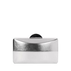 Clutch femme argentée en laminé, Primadonna, 255109704LMARGEUNI, 001a