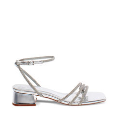 Sandales &agrave; talon argent&eacute; scintillant 5,5 cm, Primadonna, 274911202LPARGE035, 001a