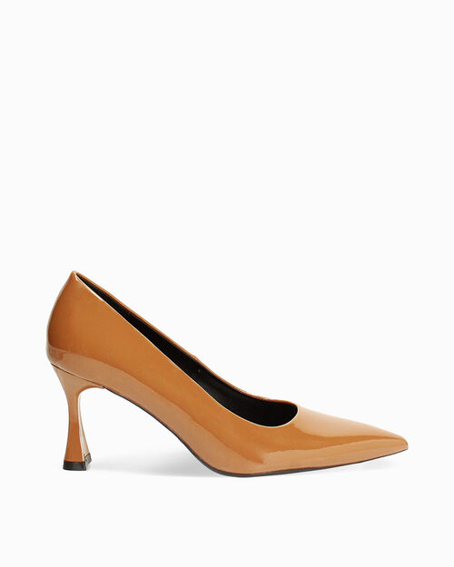 Zapato de sal&oacute;n camel tac&oacute;n 7,5 cm, CAMEL