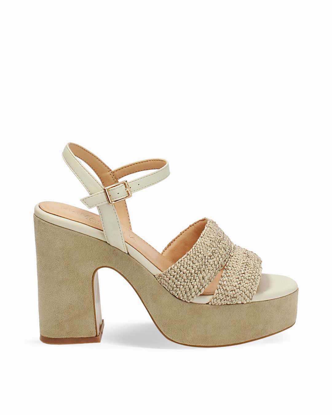 Sandali beige con tacco 10,7 cm