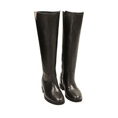 WOMEN SHOES BOOTS LEATHER NERO, Primadonna, 22L601105PENERO035, 002a