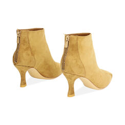 Tronchetti donna cognac in microfibra, tacco 7 cm, Primadonna, 253037036MFCOGN036, 004 preview