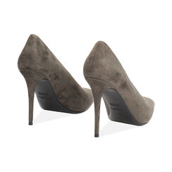 Décolleté grigie in microfibra con tacco 10 cm, Primadonna, 262130601MFGRIG036, 004 preview