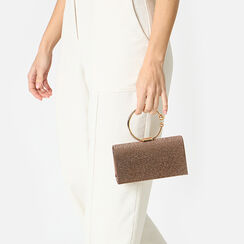 Mini sac femme cuivre en laminé avec pierres, Primadonna, 255102425LPRAMEUNI, 002 preview