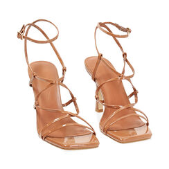 Sandale à talon femme marron haut, Primadonna, 25O863495VEMARR035, 003 preview