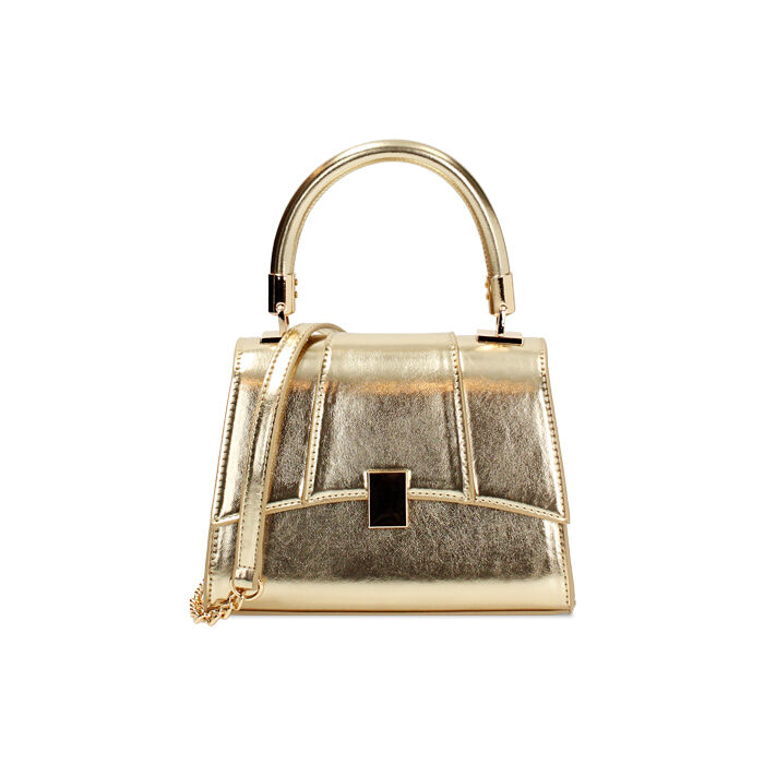 Mini sac femme or en laminé, Primadonna, 255126063LMOROGUNI