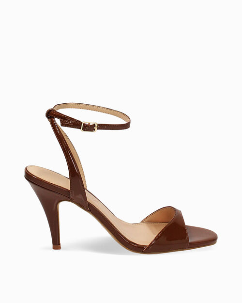 Sandali marroni tacco 8,5 cm, BROWN
