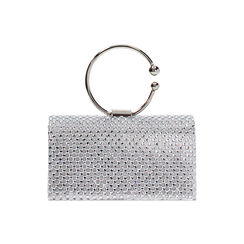 Mini bag argento con pietre scintillanti, Primadonna, 275102426LPARGEUNI, 001 preview