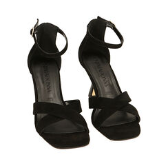 ZAPATOS SANDALIA SUEDE NERO, Primadonna, 21T216502CMNERO035, 002a