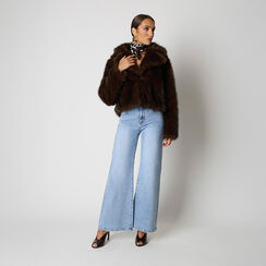 Chaqueta de piel sintética azul noche, Primadonna, 261902423FUMOROM, 002 preview