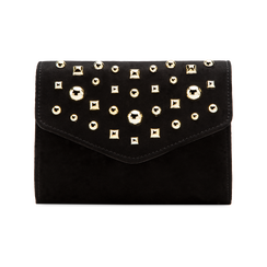 Pochette nera in microfibra,