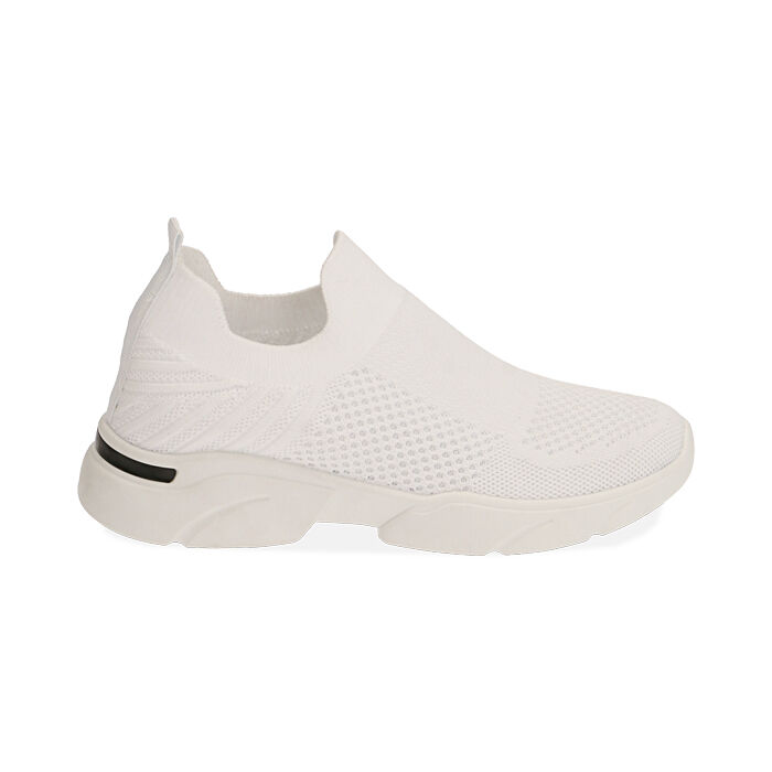 Slip-on donna bianche in tessuto | Primadonna Collection