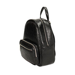 Zaino nero in crack, piccolo, Promozioni, 24D508329SCNEROUNI, 002a