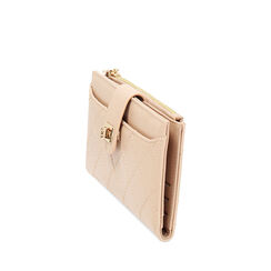 Cartera de mujer beige con clip, Primadonna, 255102514EPBEIGUNI, 002a