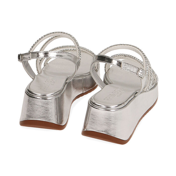 Scarpe con zeppa hotsell argento