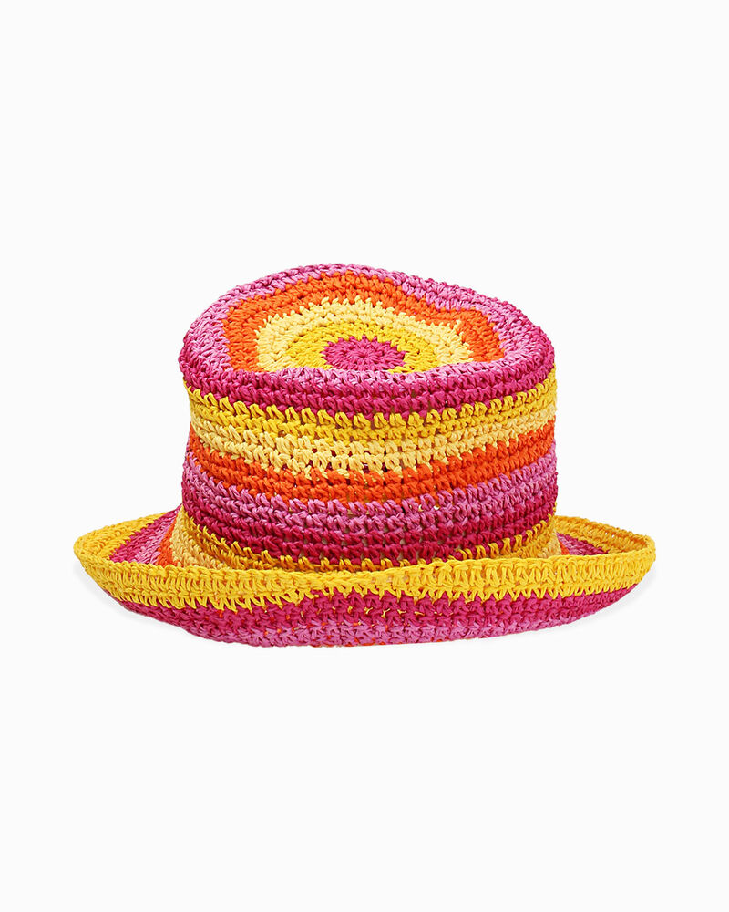 Cappello donna giallo in raffia image number null
