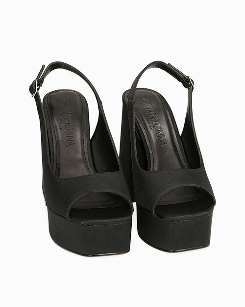 ZAPATOS SANDALIA RASO NERO, BLACK