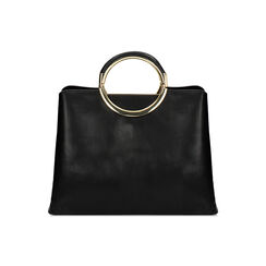 Borsa a mano donna nera con manico circolare, Primadonna, 252323636EPNEROUNI, 004 preview