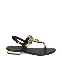 Sandalias planas negras, Special Price, 234909932EPNERO037, 001a