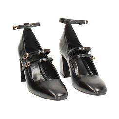 Escarpin noir brillant avec talon de 7,5 cm, Primadonna, 264943706EUNERO035, 003 preview