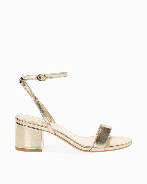 ZAPATOS SANDALIA LAMINADO OROG, GOLD