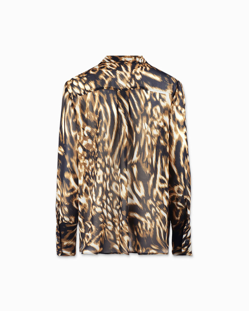 Camisa mujer negro-dorado en tejido image number null