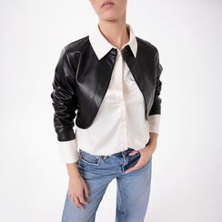 Giubbino nero con dettagli urban chic, Primadonna, 276551024EPNEROL, 002 preview