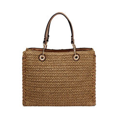 Borsa a mano donna beige in raffia, Primadonna, 25D519623RFBEIGUNI, 001 preview