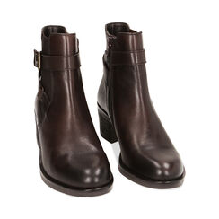 Stivaletti Chelsea testa di moro in pelle, tacco 6 cm, Primadonna, 229440510PEMORO036, 002 preview